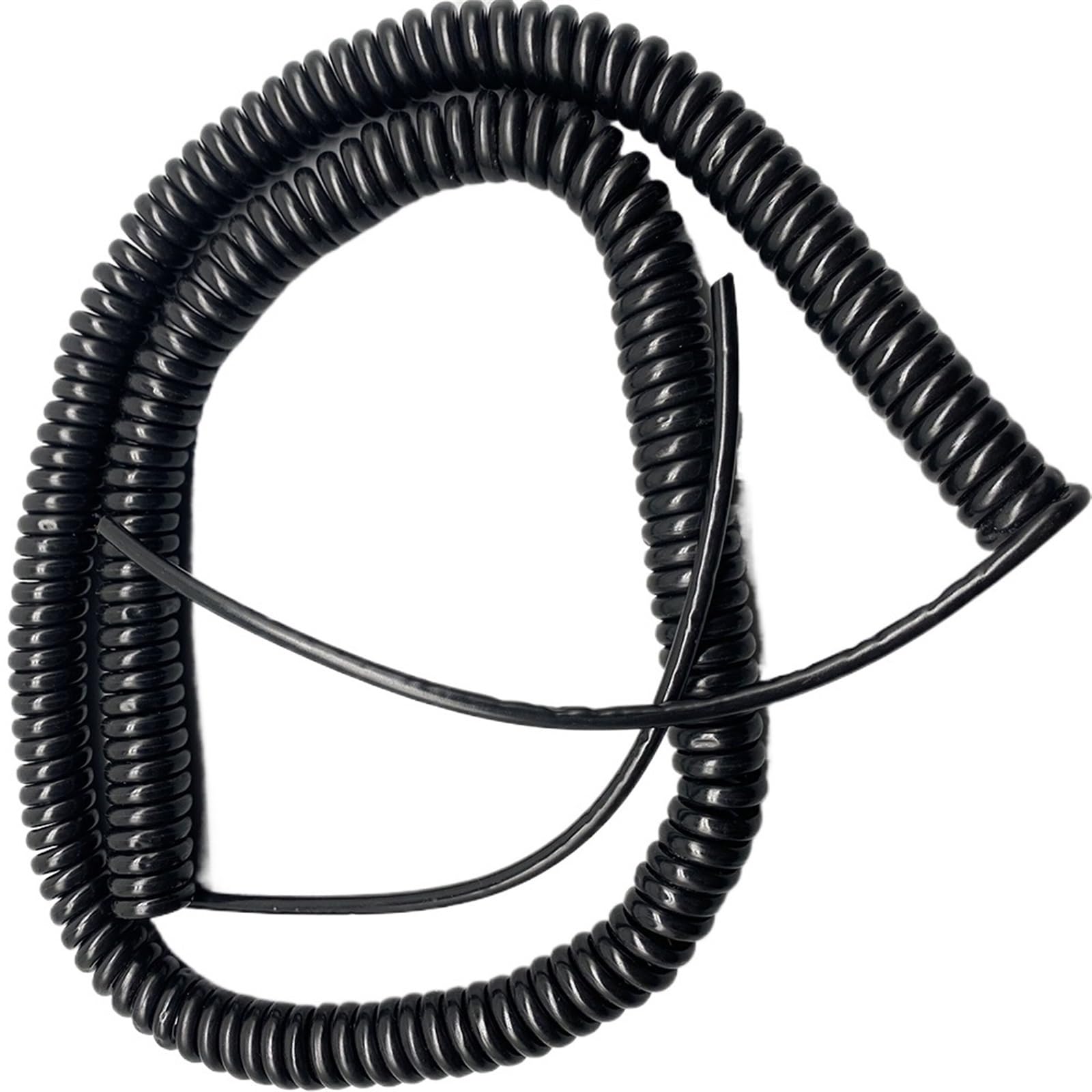 Kable spiralne elastyczne, 70 szt. Zwijany przewód zasilający 24AWG Czysty rdzeń miedziany 4-żyłowy kabel Przedłużająca sprężyna rozciągająca Zwijana cewka(Stretch 1.25 Meters)