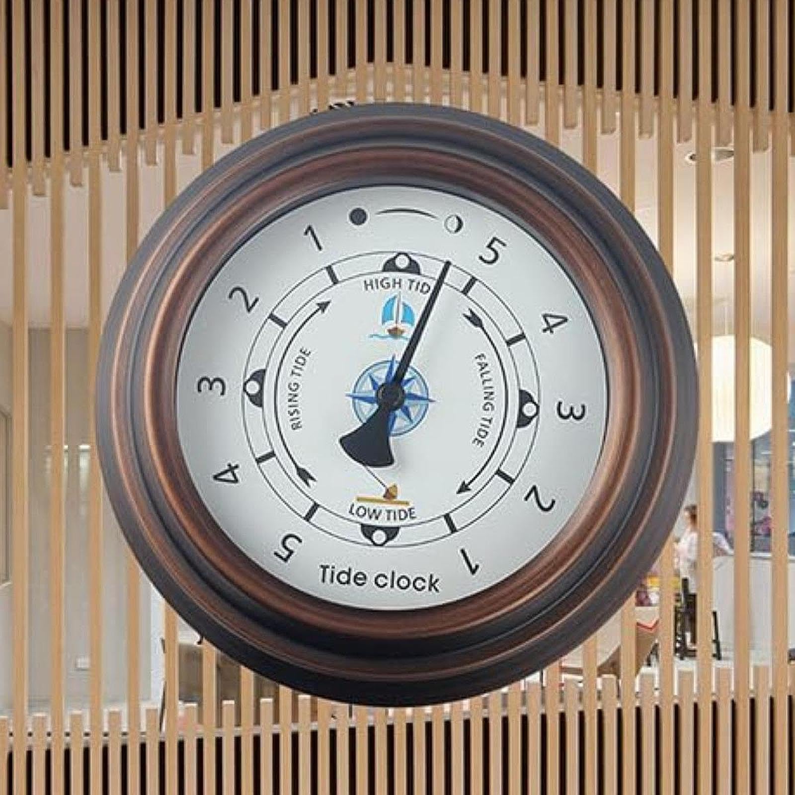 Horloge Murale Nautique, Silencieuse, Instrument de Navigation, Précise, Diamètre 230 Mm, Décorative, Idéale pour