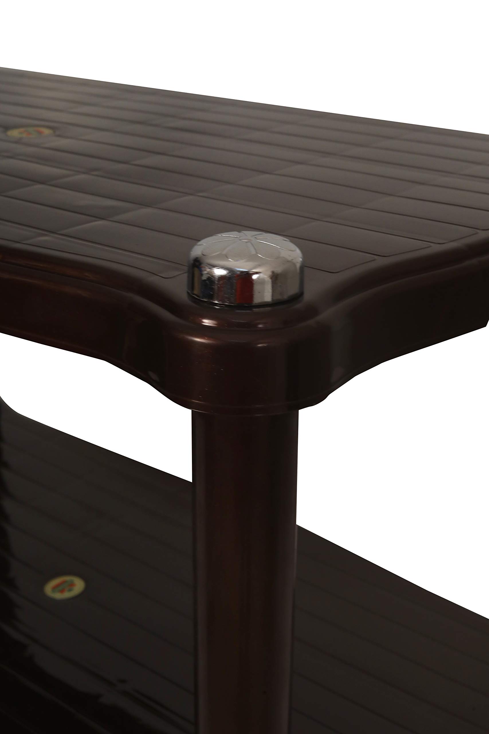 Prima 5011 Center Trolley Coffee Table/Tea Table/Teapoy for Home, Office & Outdoor (Cherry) 4
