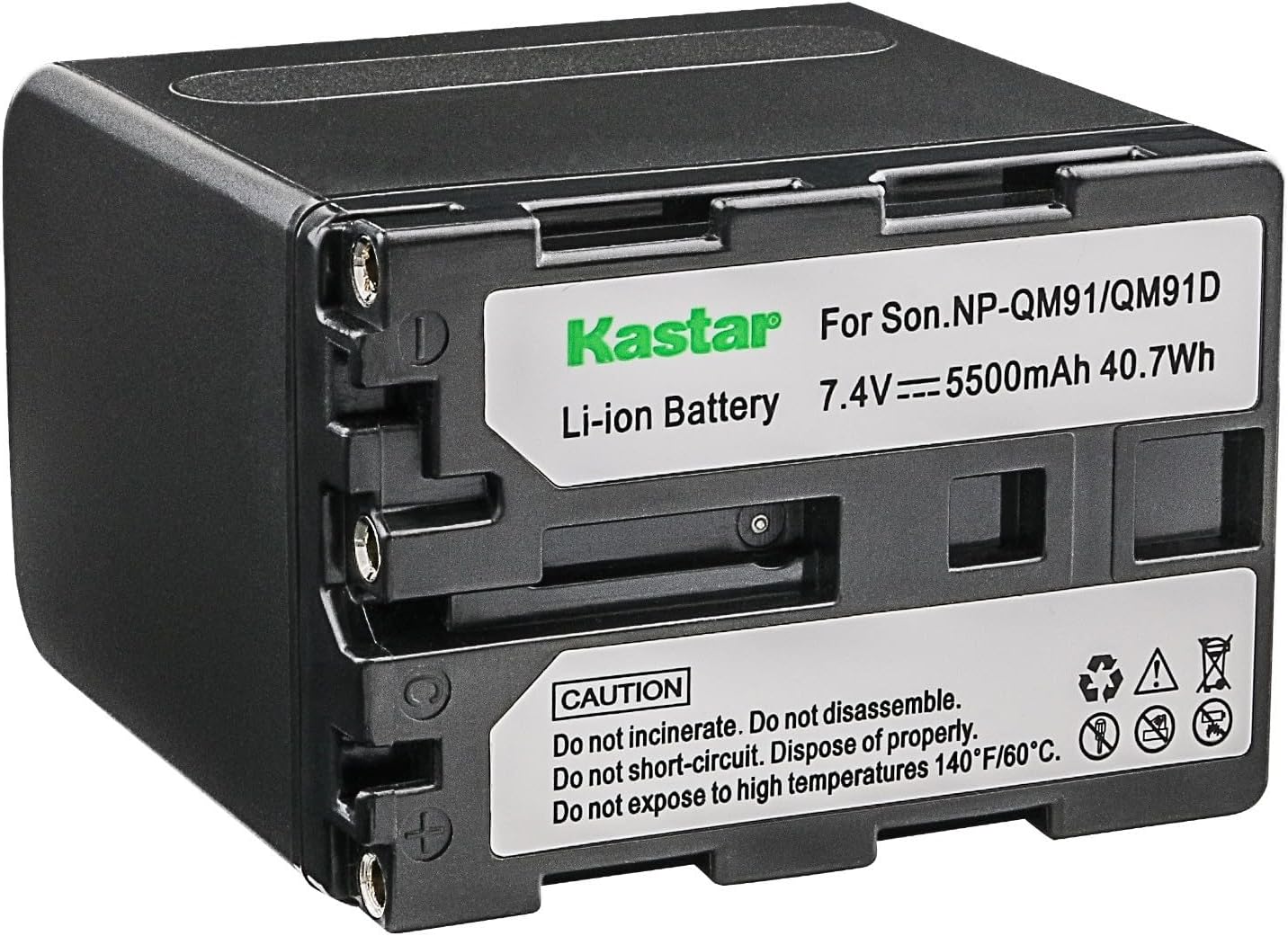 Kastar 2-Pack Battery & AC USB-C Charger Replacement for Sony NP-QM91D QM71D QM50 QM51 QM71 QM91 FM70 FM90, for DCR-TRV250 TRV350 TRV950, DCR-DVD HC PC Camcorders