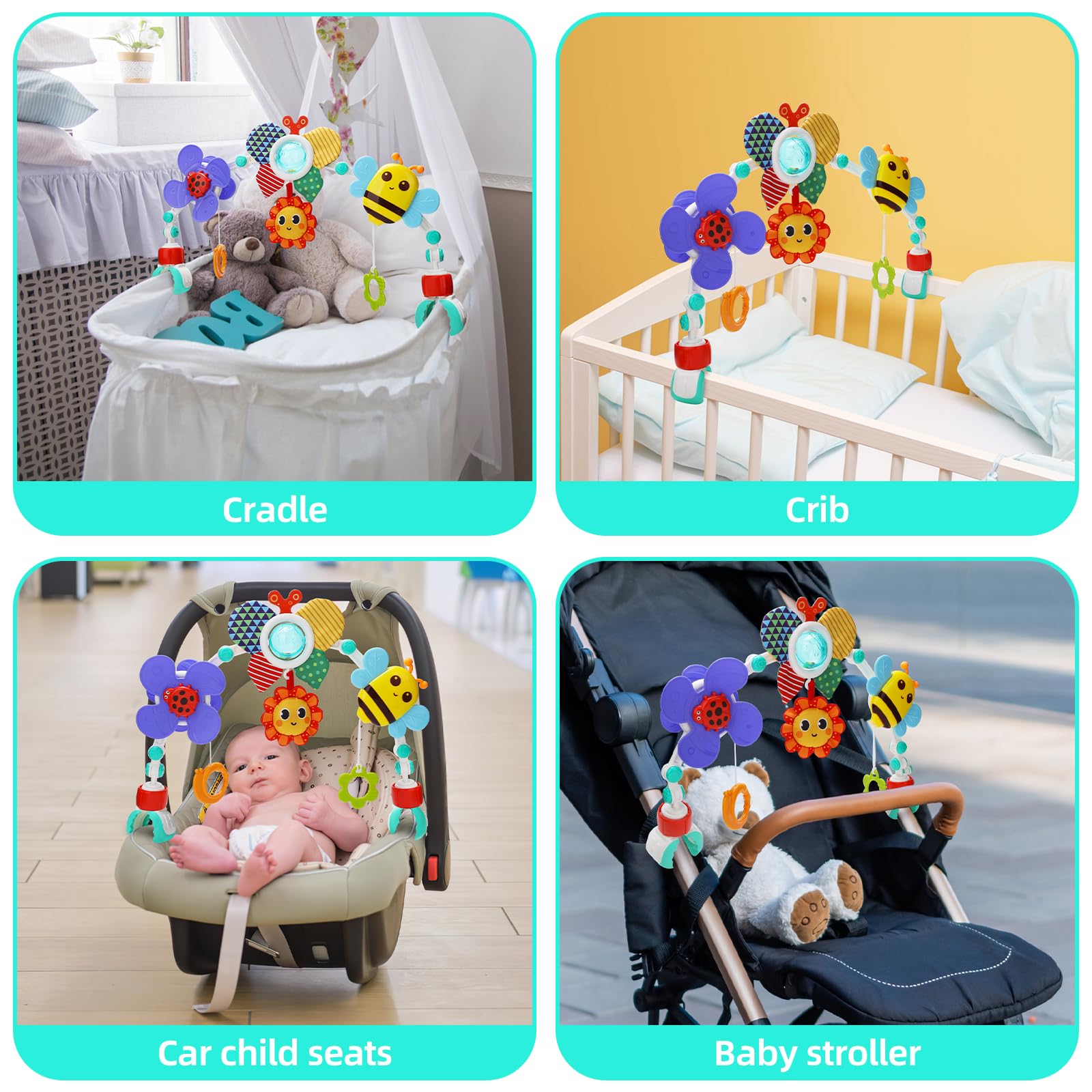 Arco Giocattolo Per Passeggino HOTUT - Con Sonagli Regolabile, Per Neonati E Bambini - Foto 13