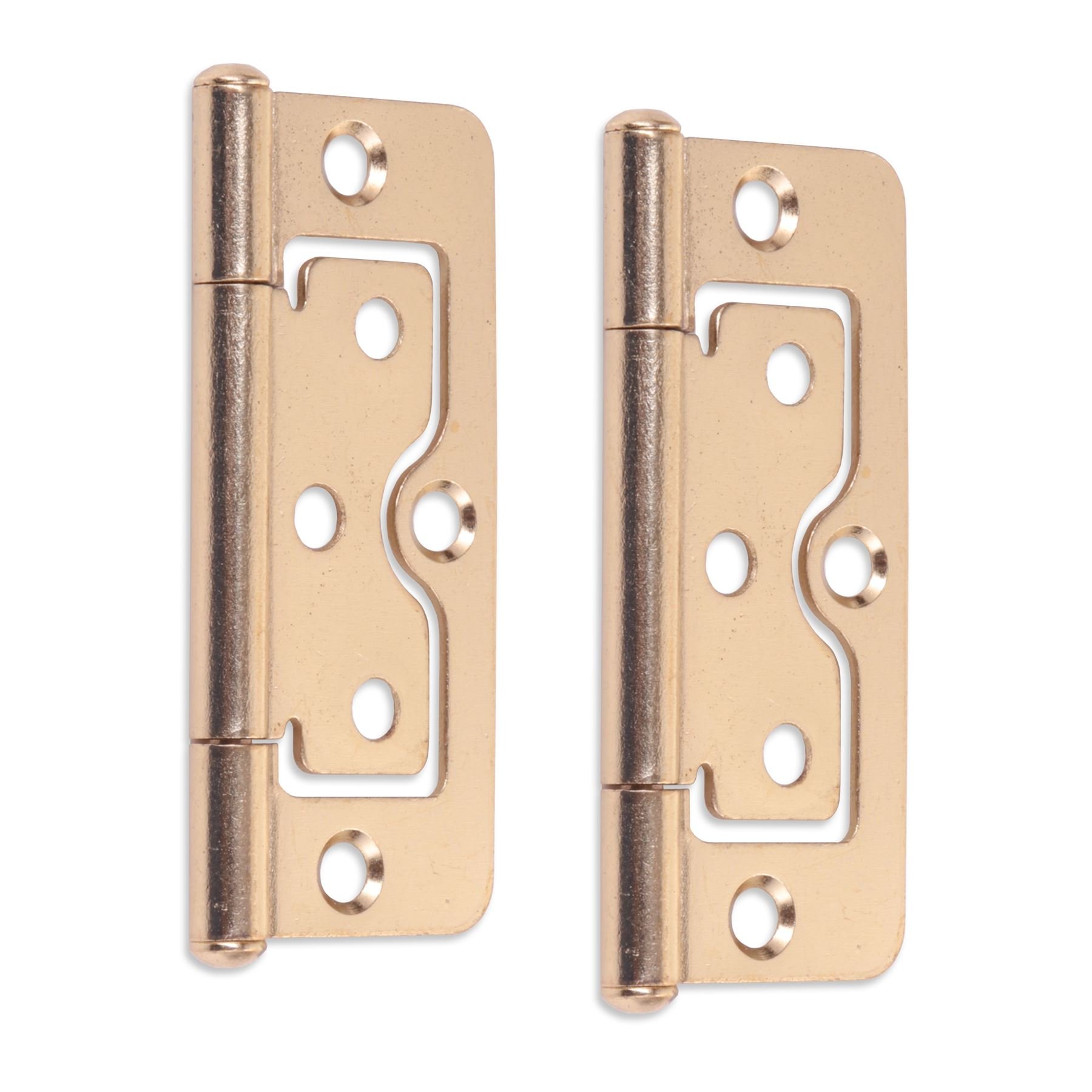 Pair of 75mm/3" Brass Flush Hinges