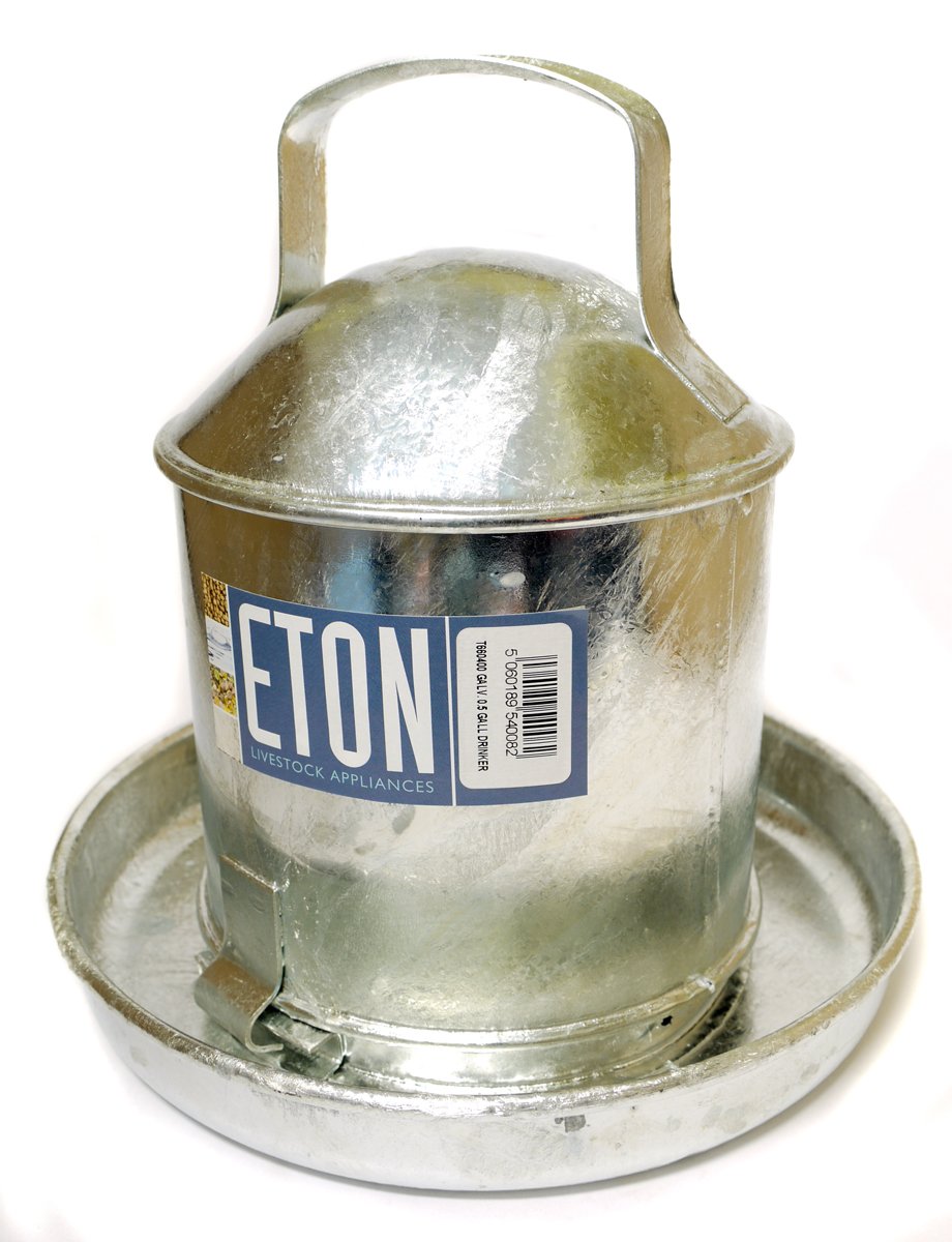 Eton Poultry Galvanised Traditional Drinker, 0.5 Gallon