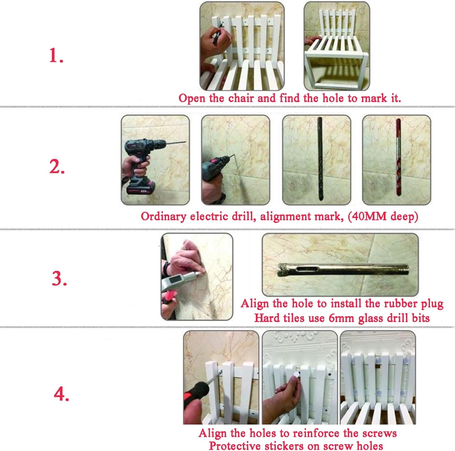 Solid Wood Folding Stool Wall-Mounted Foldable Chairs with Legs 35/42centimetre High Shoe-Changing Stool Slim Household Entrance Chair Space-Saving