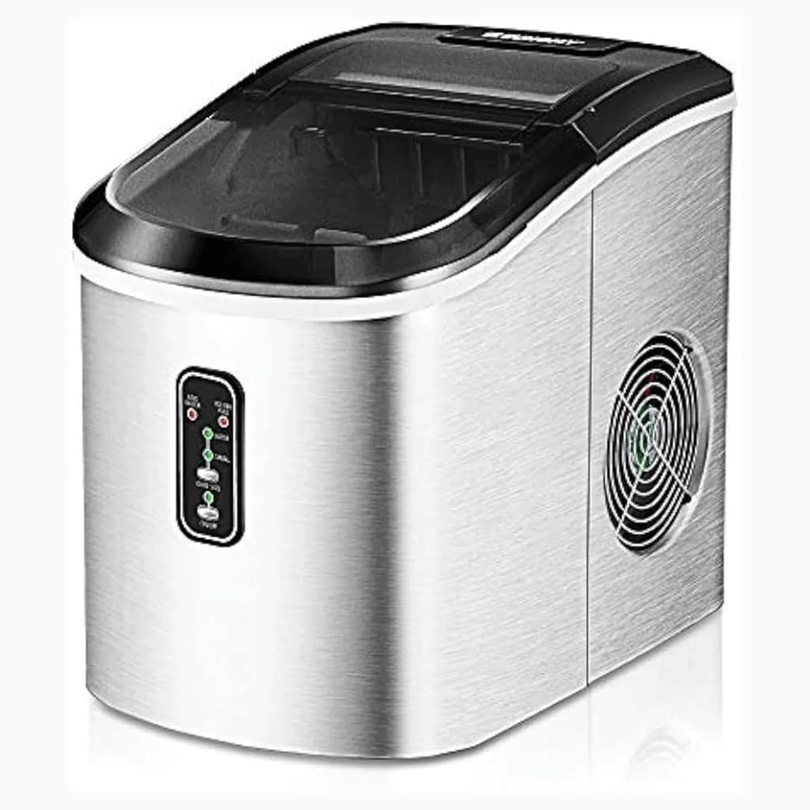 NWKHRSO Ice Maker Machine Countertop 26 Lbs in 24 Hours Electric Ice Maker and Compact Potable Ice Maker, Gray