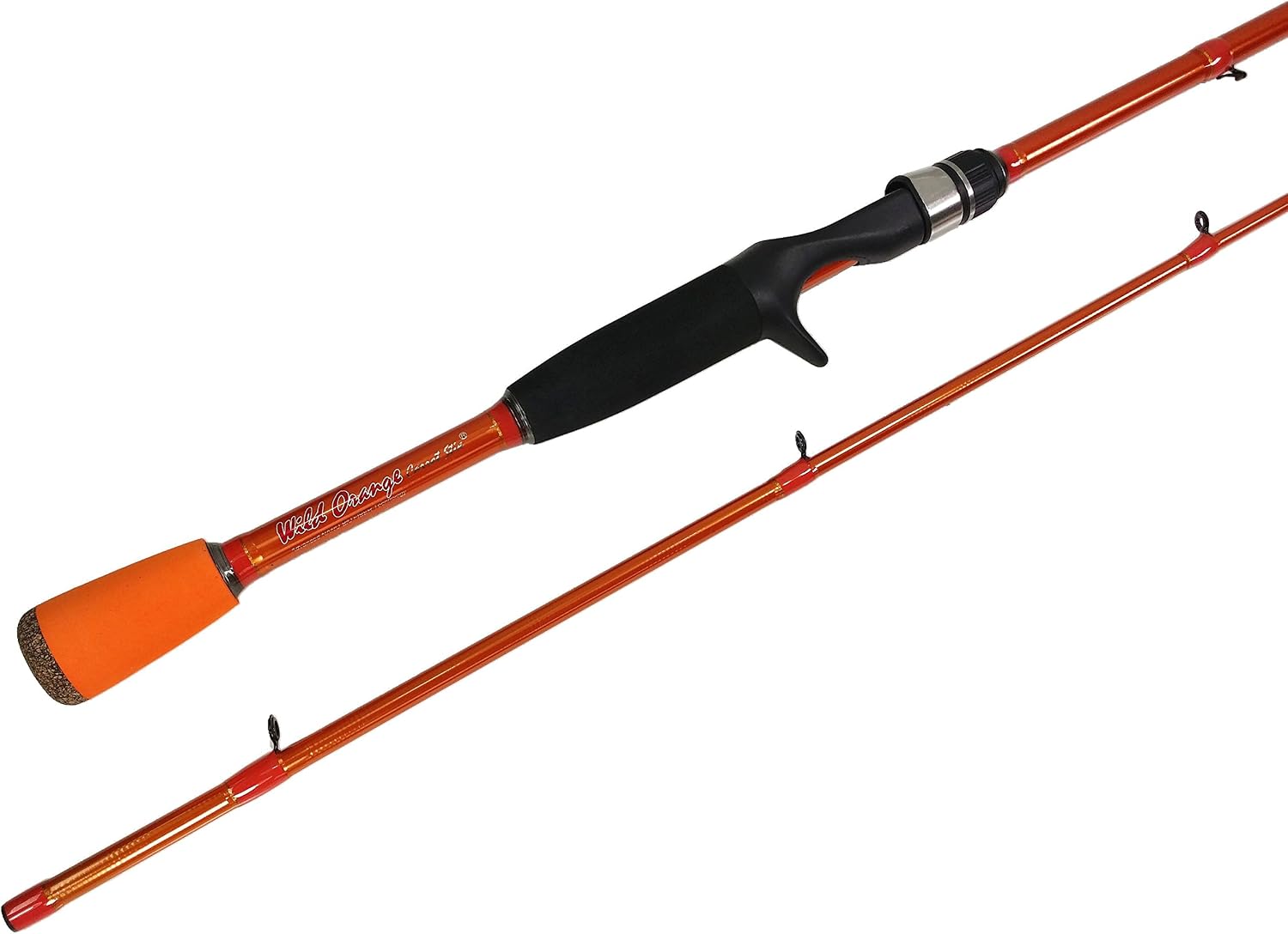 Collapsible 2 Piece Casting Wild Wild Orange Semi Micro Guide Fishing Rod