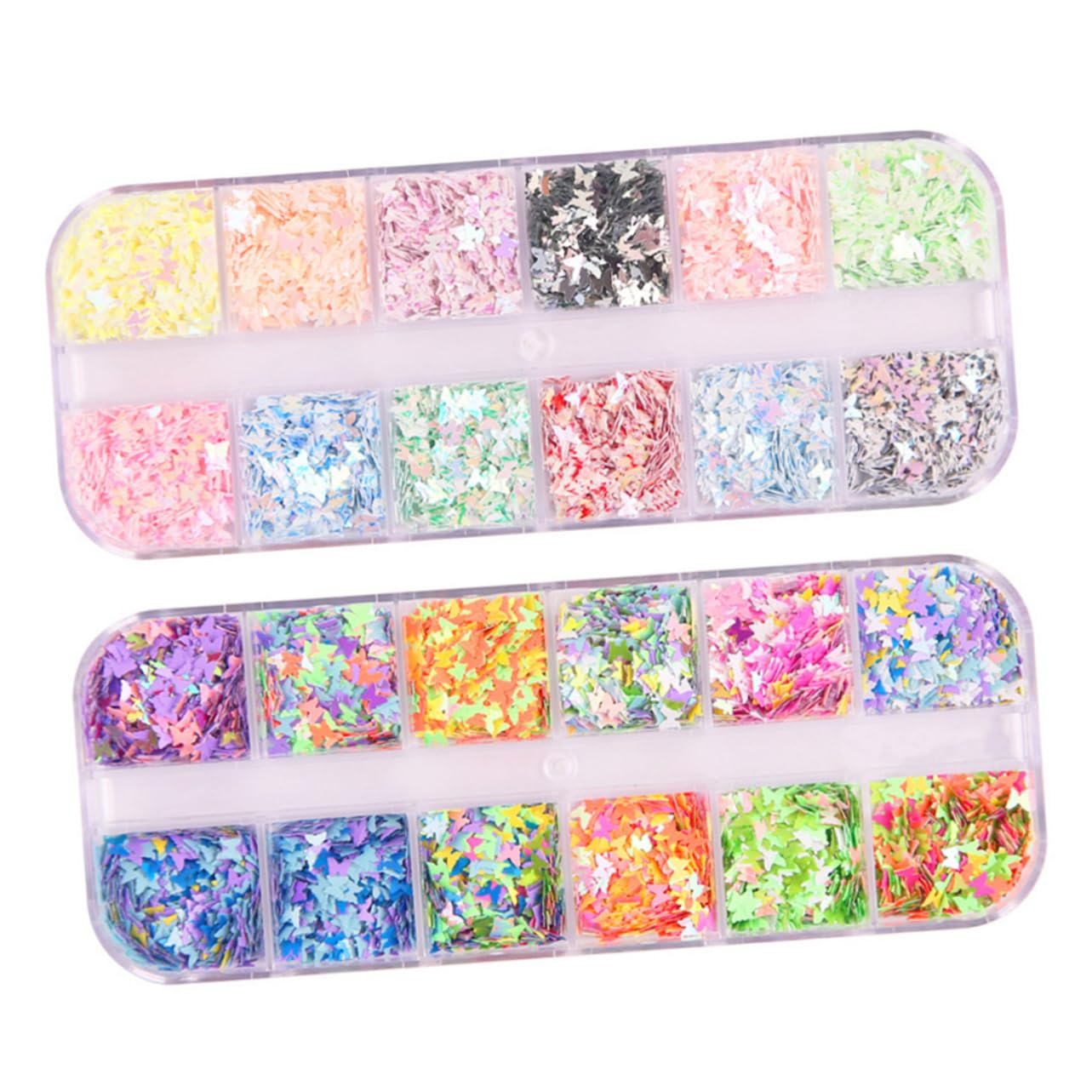 Gogogmee DIY Manicure Decor Classic Nail Glitter Sequins 2 Boxes for Nail Art Accessories
