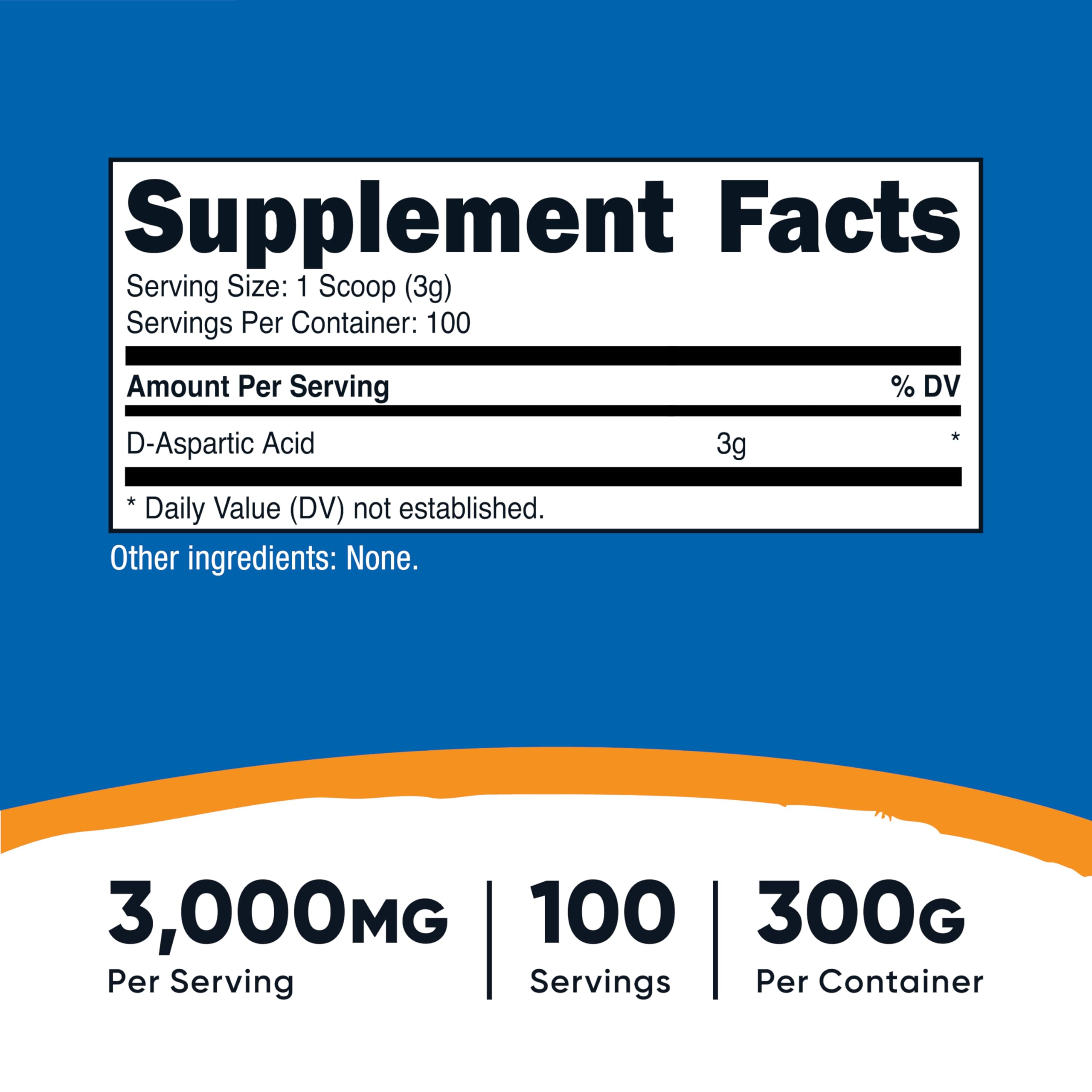 Nutricost D-Aspartic Acid (DAA) Powder 300G - Pure D Aspartic Acid — Amazon image 2