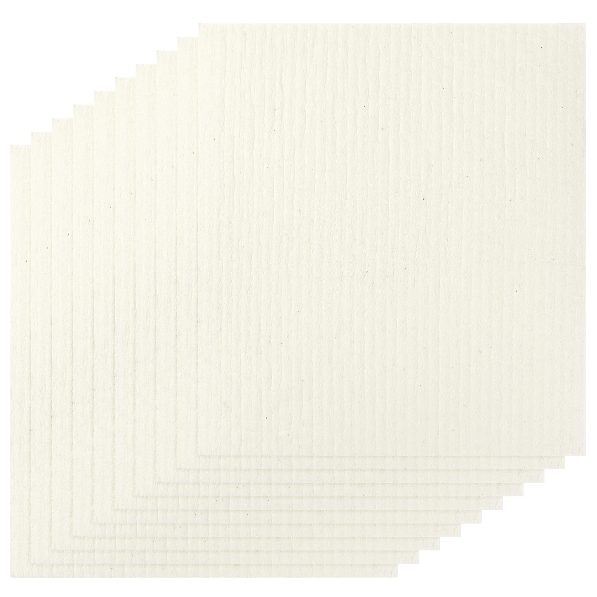 Uxcell Reusable Swedish Dishcloths for Kitchen, Absorbent Cellulose Sponge Dish Cloths, Washable, No Odor, Lint Free, 18 x 20 cm White Pack of 10 — image 1