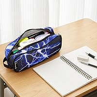 Vista 2 de Choco Mocha Estuche de lápices para niños, estuche de lápices con cremallera suave para niños, estuche de lápices para niños para la escuela, bolsa