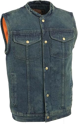 Biker's Edge chaleco de motociclista de jean