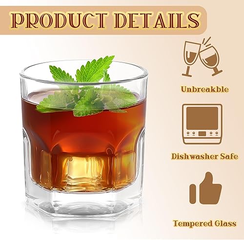 Miniatura 3 de 24 vasos de whisky, vasos de cóctel a la antigua, vasos de cristal de rocas, vasos de barra transparente, cristalería para hombres y mujeres, vodka,