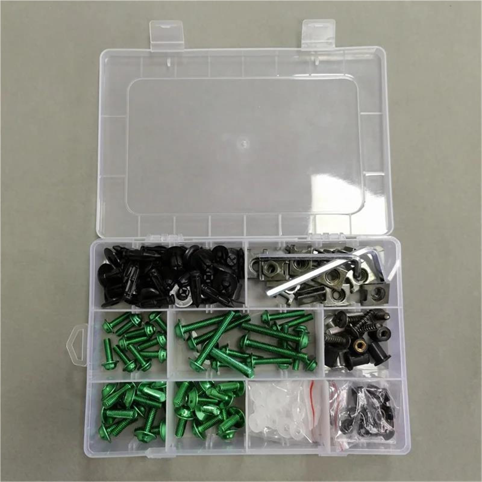 Tornillos Y Pernos De Motocicleta para Kawasaki ZX6R 2010 ZX6R/636 ZX636 ZX-6R 2007-2016 Kit De Tornillos Tuercas De Fijación para Carenado Tornillos del carenado(Verde)