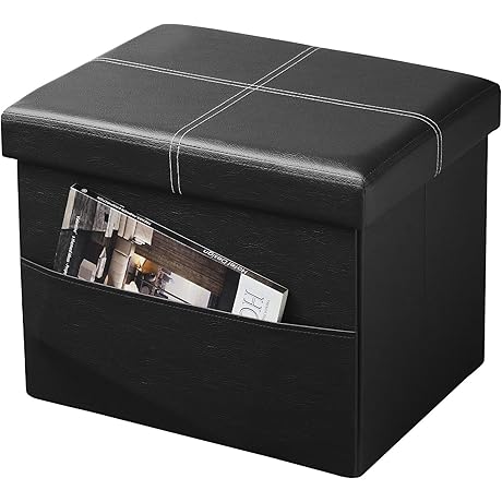 Amasmile Folding Gaming Foot Rest Ottoman with Storage