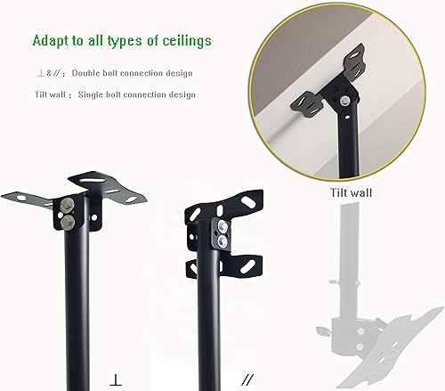 Miniatura 2 de Soporte de montaje de TV de techo ajustable que se adapta a la mayoría de monitores de plasma LED LCD de 14 a 42 pulgadas, pantallas de pantalla