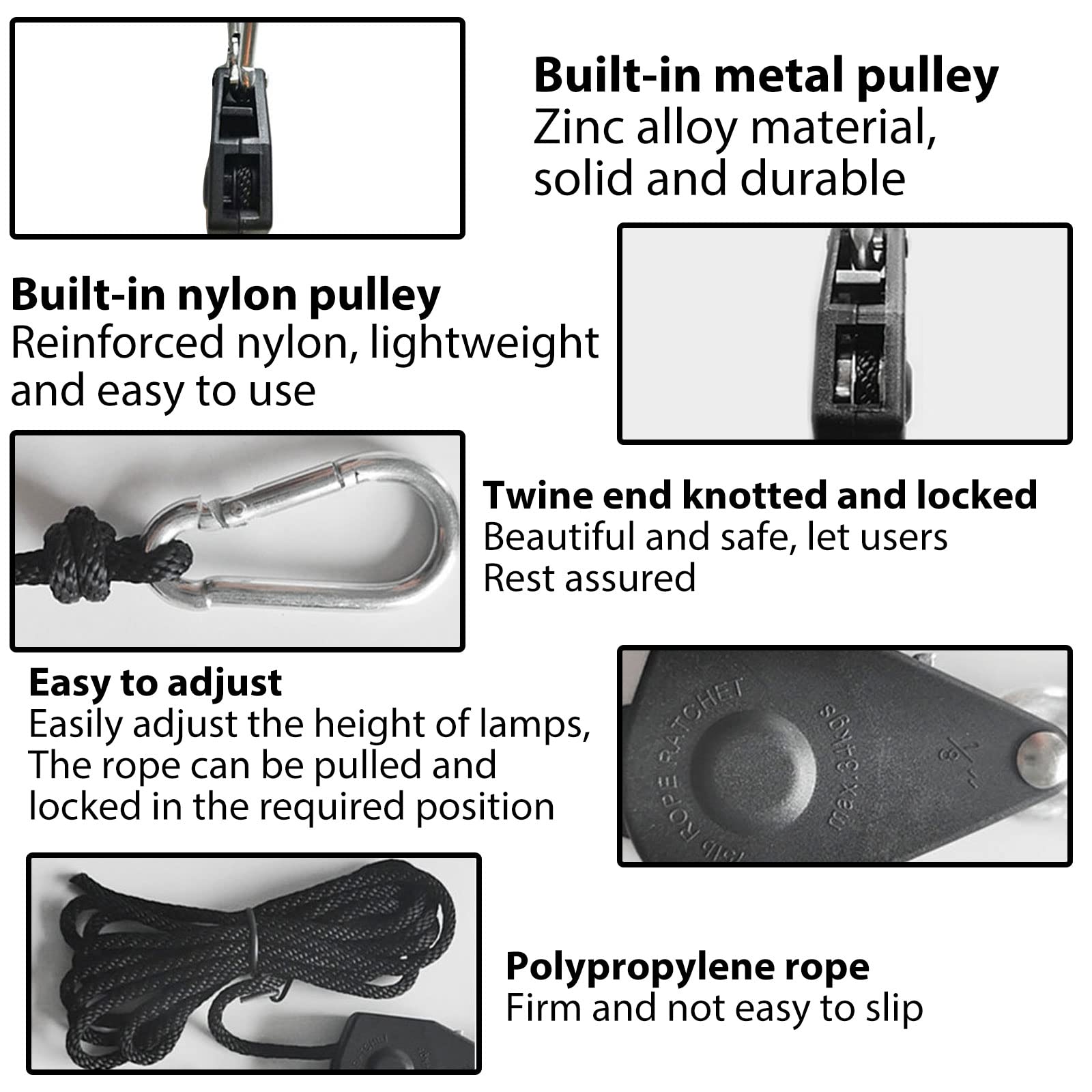 Ksvaye 4Pcs 4m X 4mm Corde A Cliquet Cordon Réfléchissant, Corde Tente Camping Réfléchissante Corde Voile D'ombrage Ficelle Avec Tendeur Pour Camping, Tente, Bâche, Capacité Portante 80KG