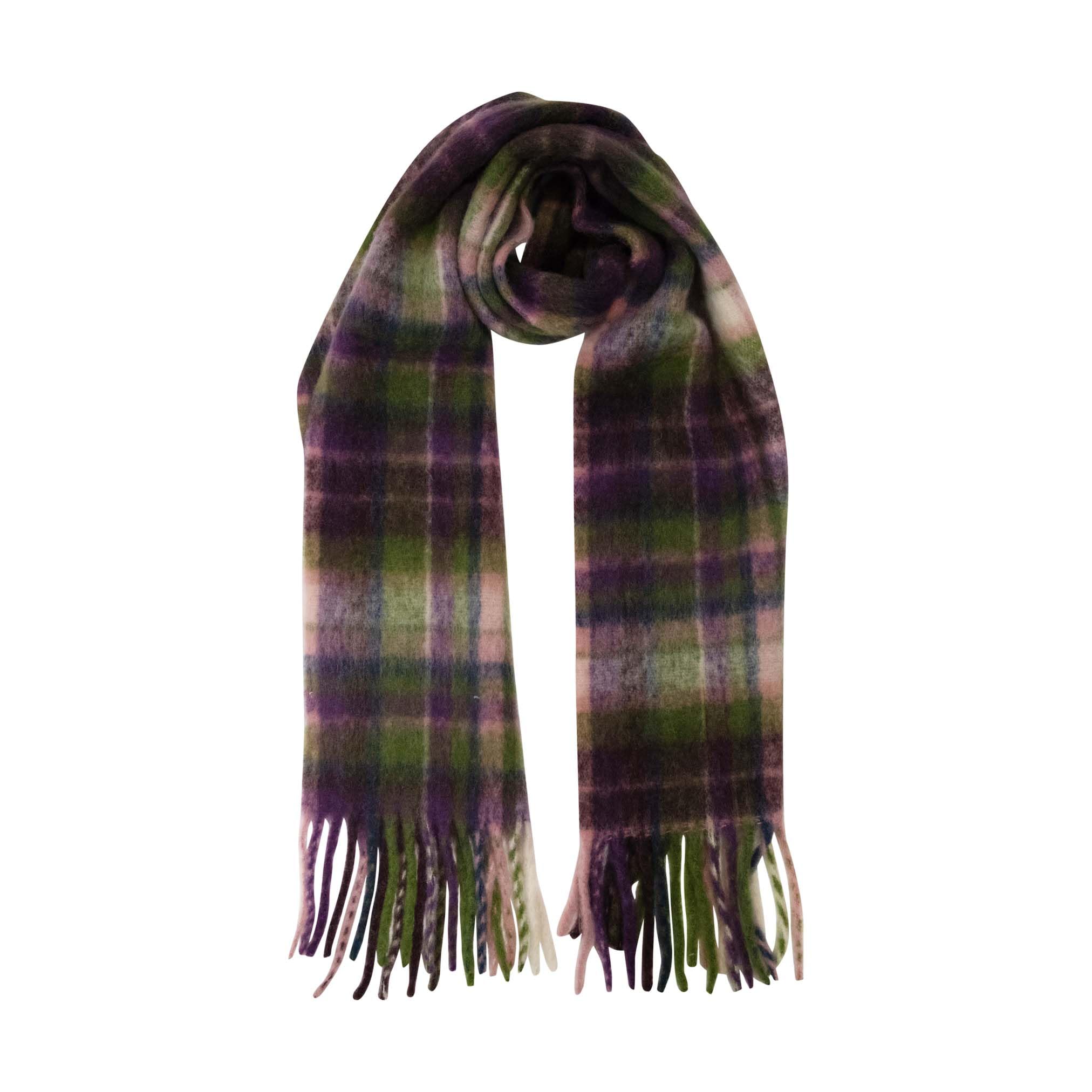 Heritage Traditions Soft Touch Herringbone Blanket Scarf - Heather Tartan