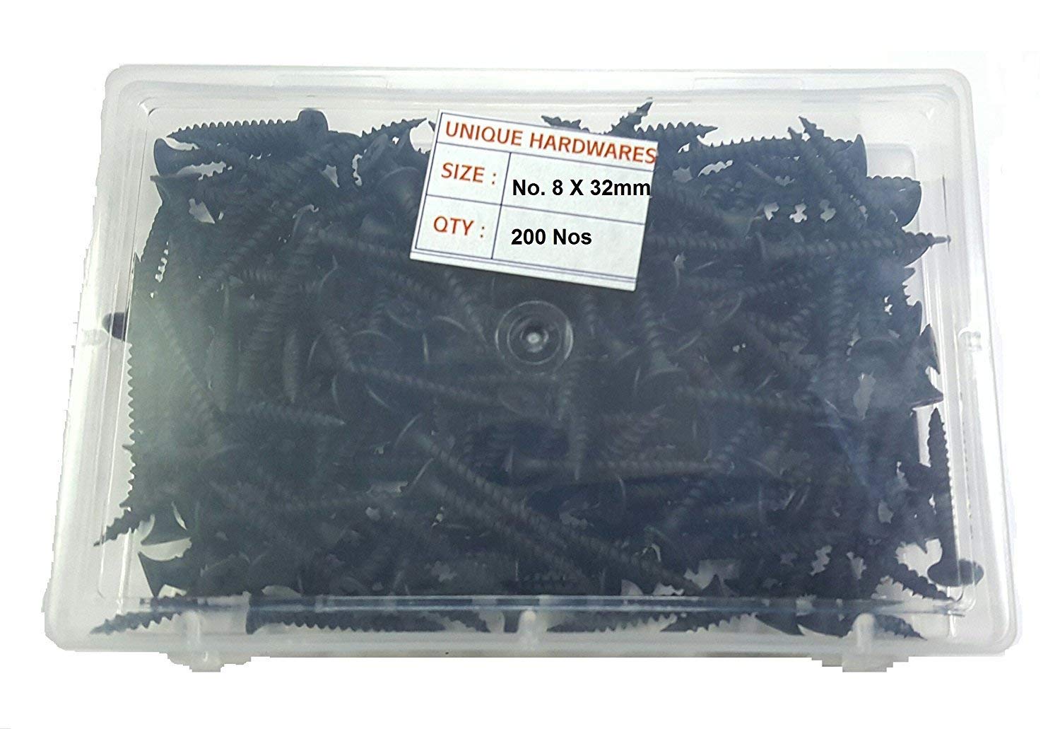 Black Oxide Finish Phillips Drive Screws - No.8 x 32 mm, Pack of 200 pcs-image-0