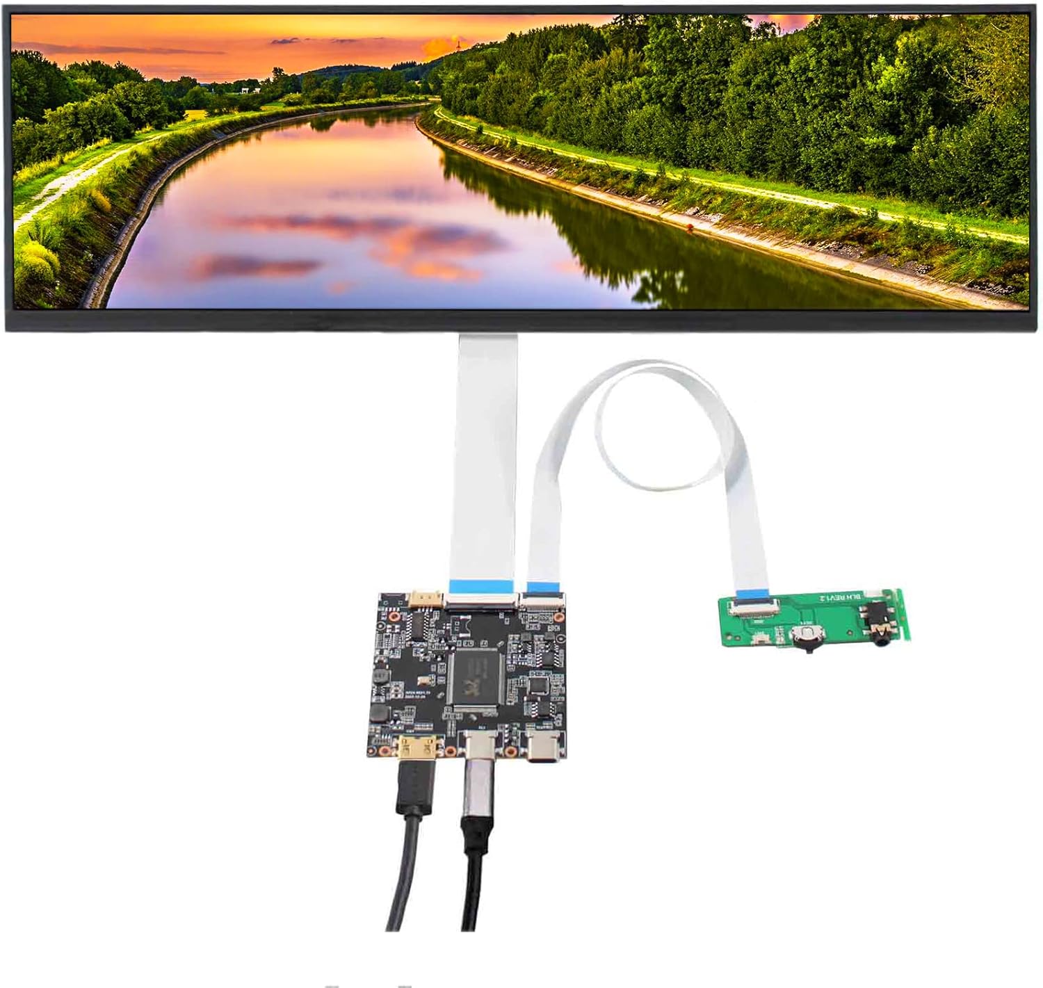 VSDISPLAY 14.5inch 2560x720 2K 350nit IPS LCD Screen and USB C ...