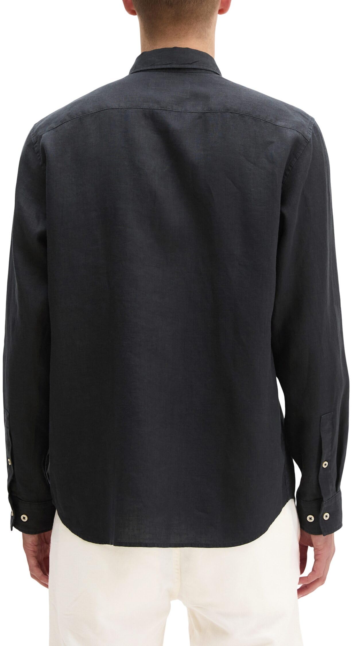 Marc OߴPolo Uomo Camicia in Lino a Maniche Lunghe con Colletto Kent