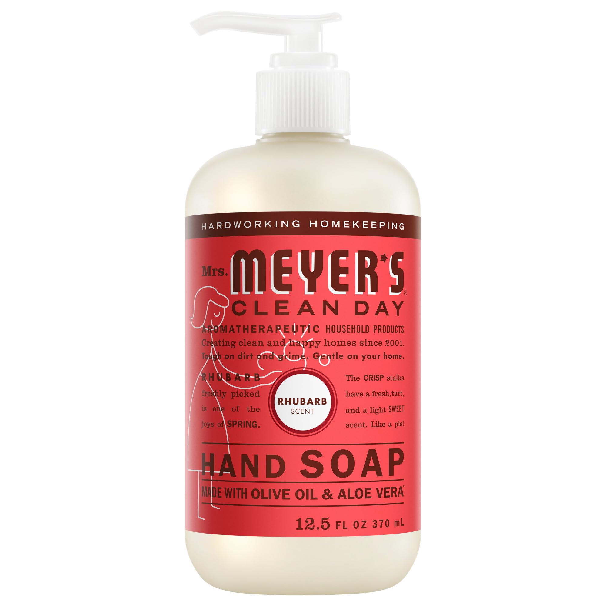 CLEAN DAY Hand Soap, Rhubarb Scent, 12.5 Fl Oz Bottle