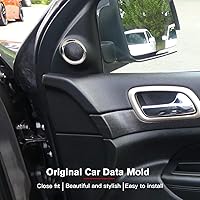 Vista 2 de CheroCar Cubierta de altavoz de puerta delantera para Jeep Grand Cherokee 2011-2020, cromada, juego de 2 unidades.. Cromado