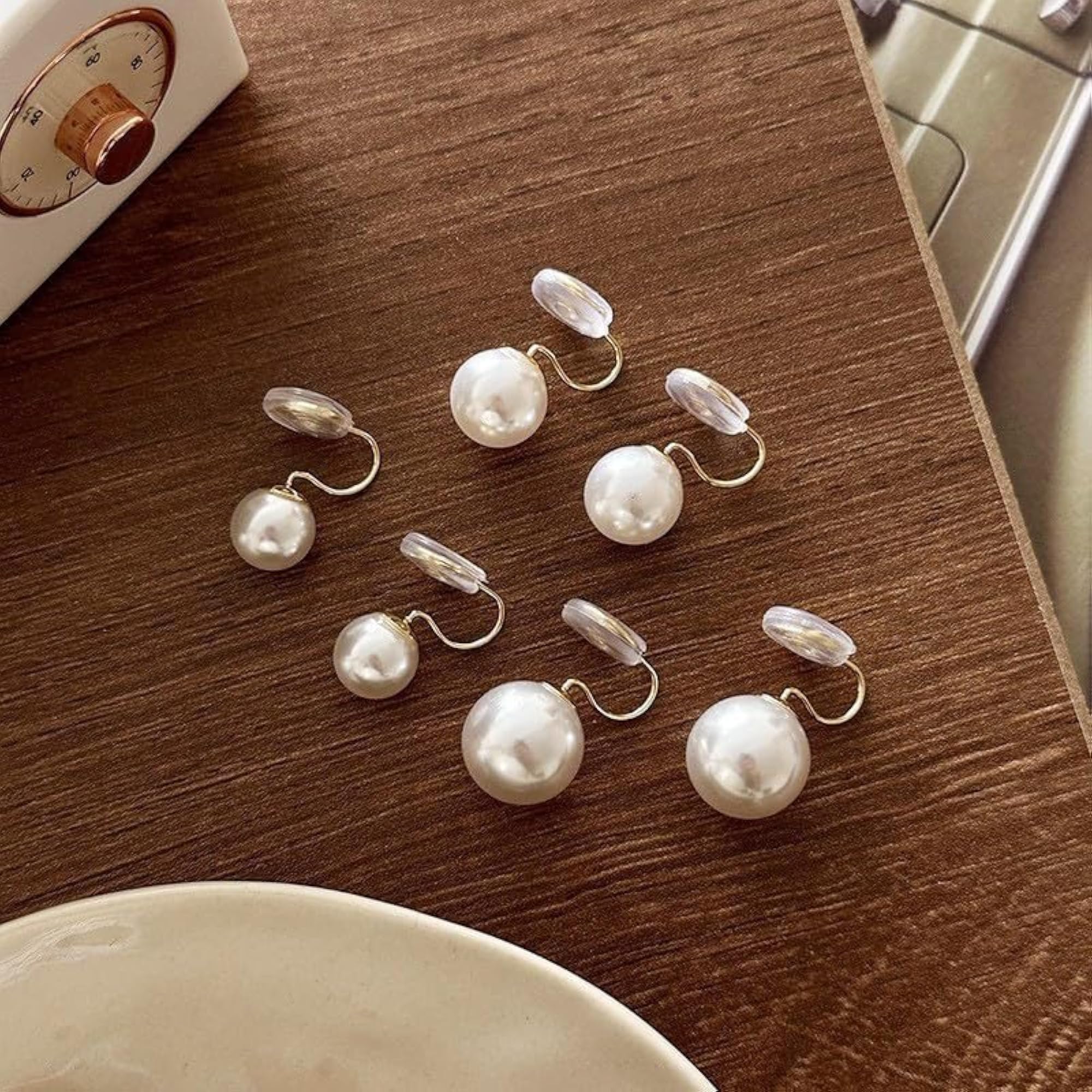 Women's Non-Pierced Freshwater Pearl Clip-On Earrings