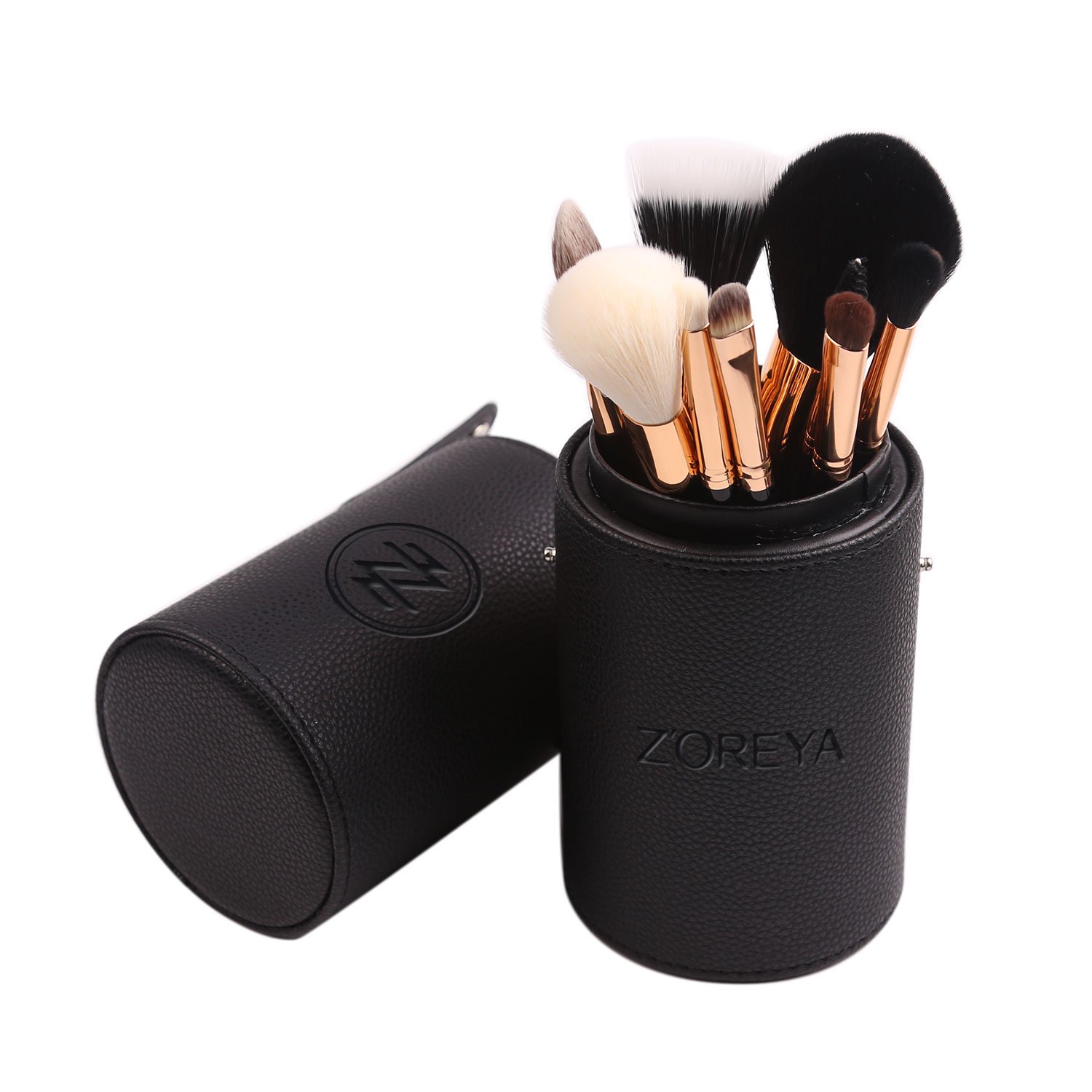 ZOREYAZoreya - Juego de brochas de maquillaje (12 unidades), , 12 piezas, Negro, 1 uds. por paquete, 1.00[set de ]