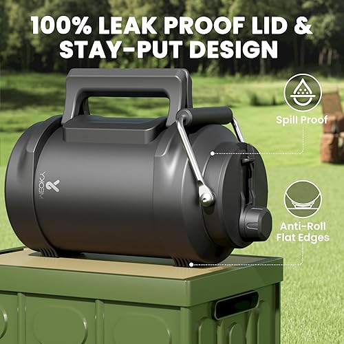 Miniatura 5 de Meoky Botella de agua aislada de 1 galón para deportes, jarra de agua de acero inoxidable con triple pared de 128 onzas, asas superiores y
