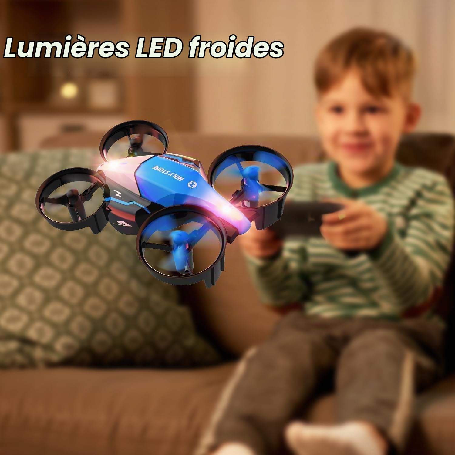 Holy Stone HS210F Mini Dron para Niños, Dron RC 2 en 1 con Mantenimiento de Altitud, Giro 3D y 3 Velocidades, Cuadricóptero para Principiantes con Hélices Protegidas, Regalo para Niños y Niñas