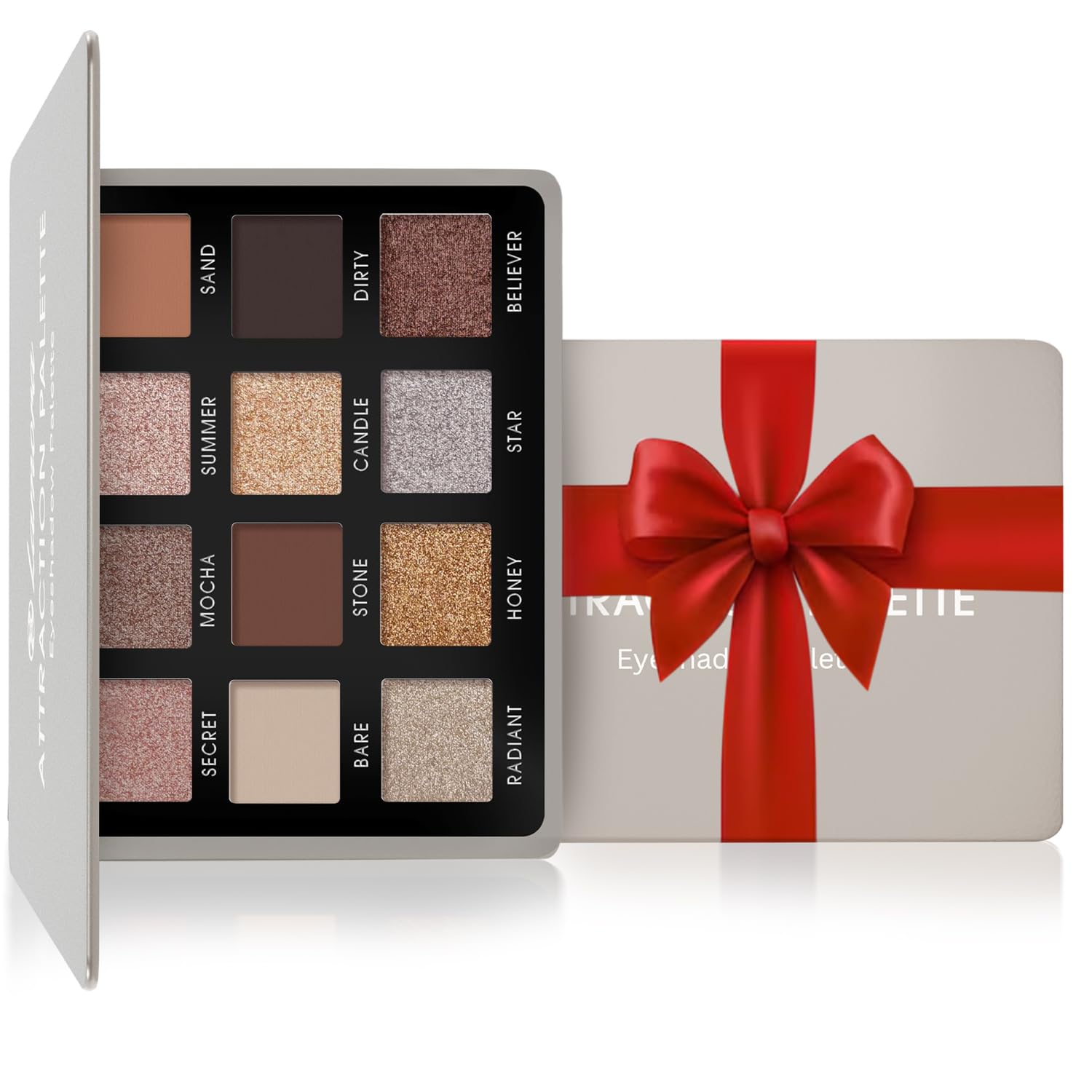 Paleta Sombras De Ojos Profesionales - Paleta Maquillaje Nude Smokey Neutras - 12 Colores Fríos, Opacos Y Brillantes Altamente Pigmentados - Tamaño De Viaje Con Espejo