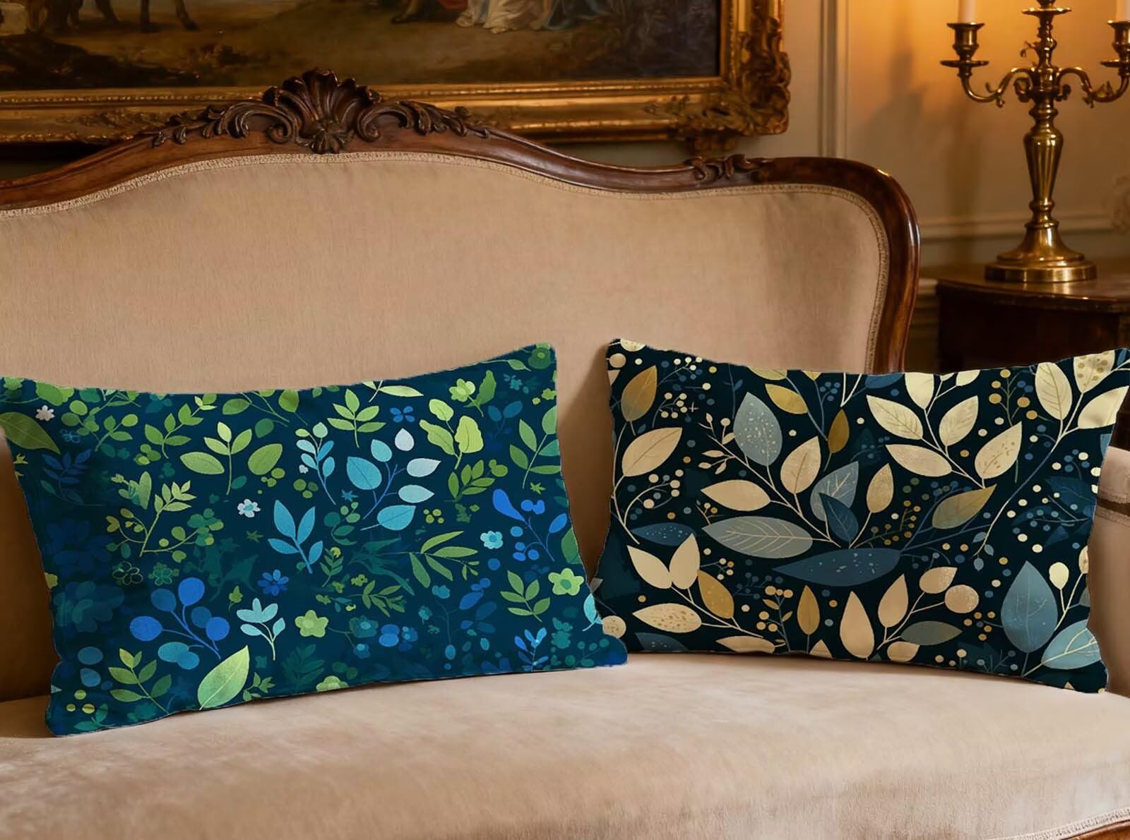 Housse de coussin 40x80cm en velours pour sublimer le canapé du salon