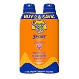 Banana Boat Sport SPF 50 Sunscreen Spray, 6 oz (2 Pack) 6 Ounce (Pack of 2) SPF 50