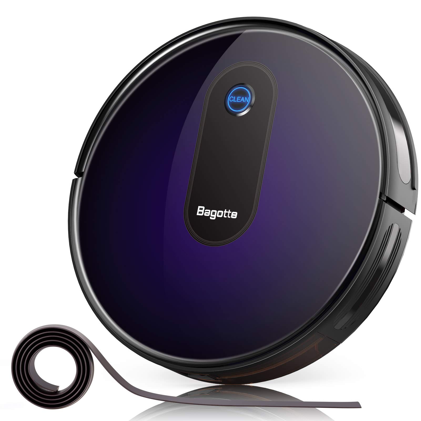 Robot Vacuum,Bagotte Upgraded 2000Pa Strong Suction Robotic Vacuum(Slim), Boost Intellect, Super Quiet, Smart Self-Chargin...