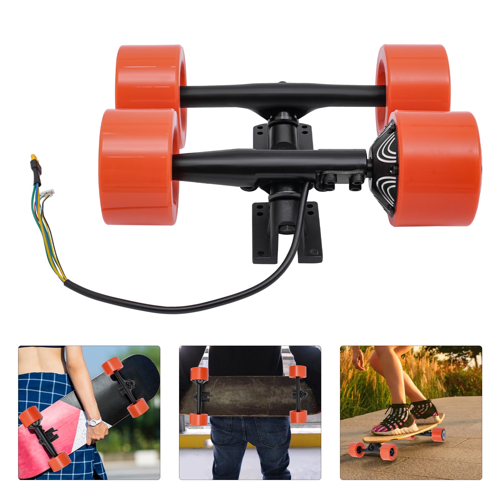 Kit moteur de skateboard électrique pour adultes - Roues PU 250 W - Moteur sans balais - Inclinaison de 20 ° - Étanchéité IP44
