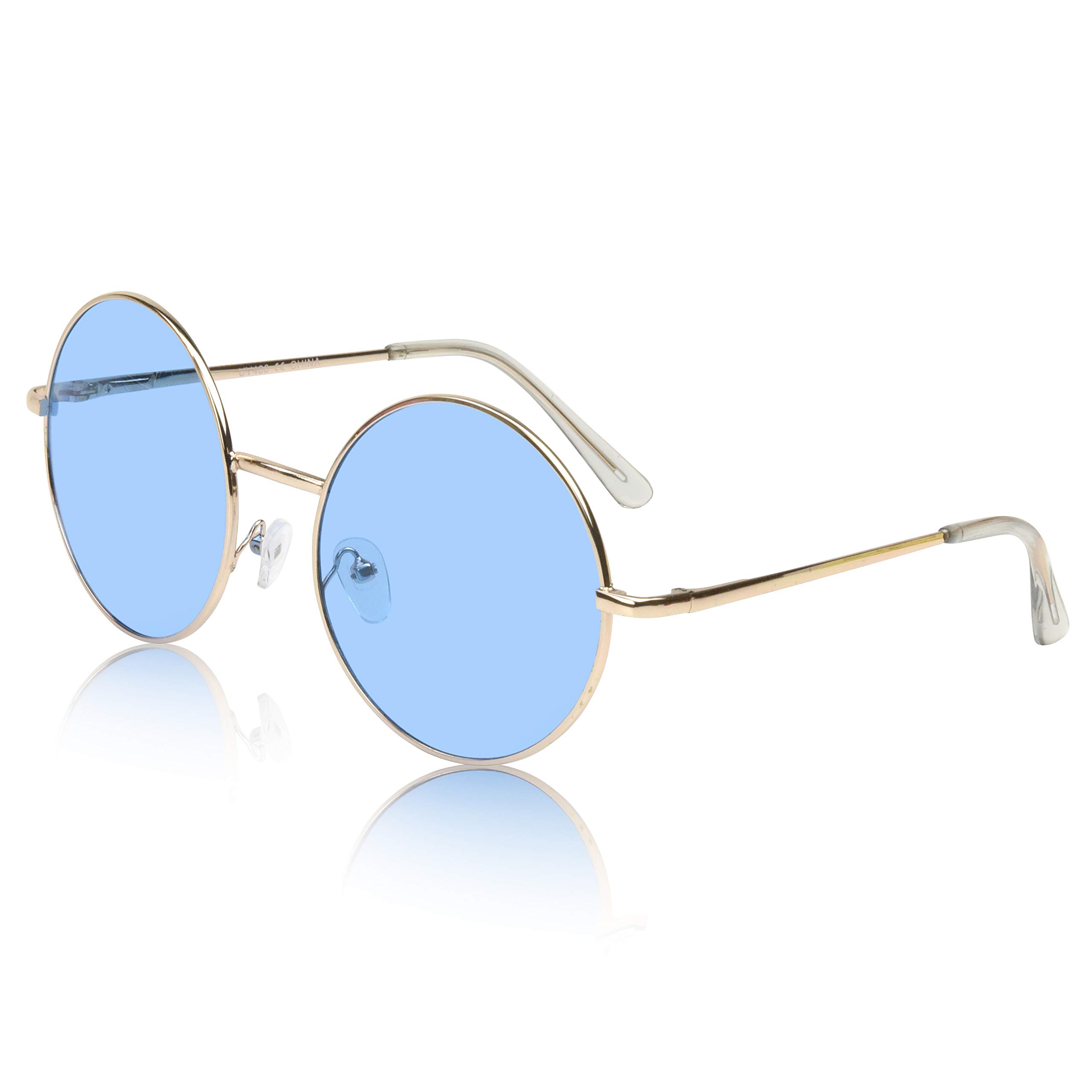 SunnyPro Big Round Sunglasses Retro Circle Tinted Lens Glasses UV400 Protection