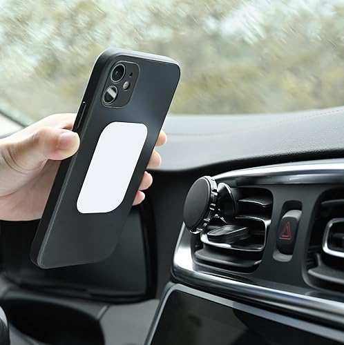 Miniatura 10 de Imanes de teléfono para la parte posterior del teléfono, placas de metal universales, 2 rectangulares y 2 redondos con adhesivo, imanes de teléfono