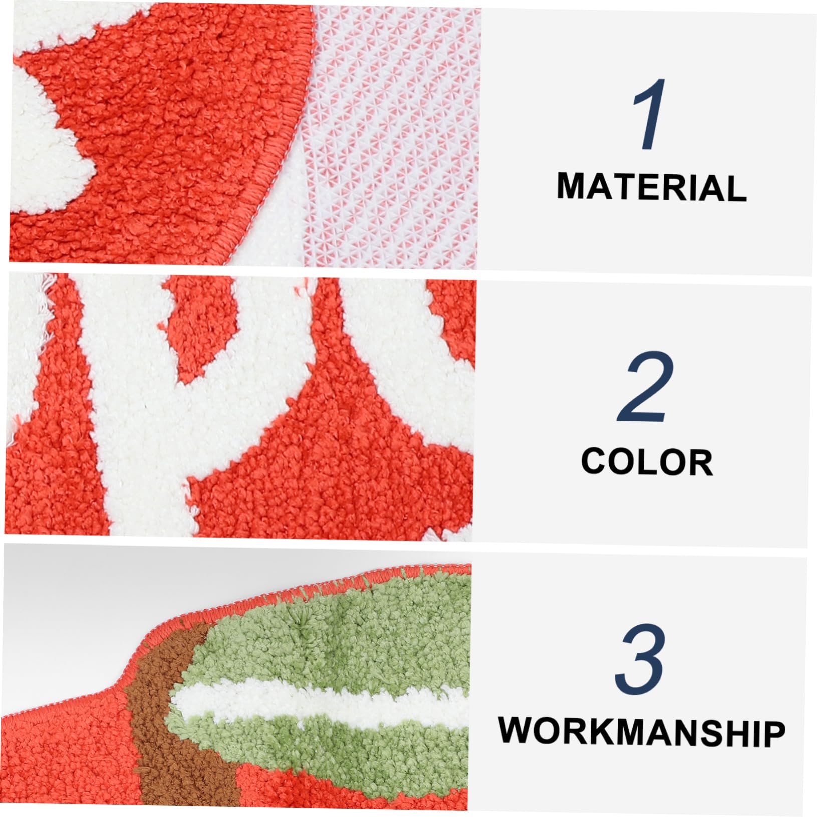 HANABASS 1Pc Cartoon Apple Shaped Slip Floor Mat Fun and Functional Non Slip Entrance Mat for Home Bedroom Kitchen and Bathroom Decorative Carpet Mat