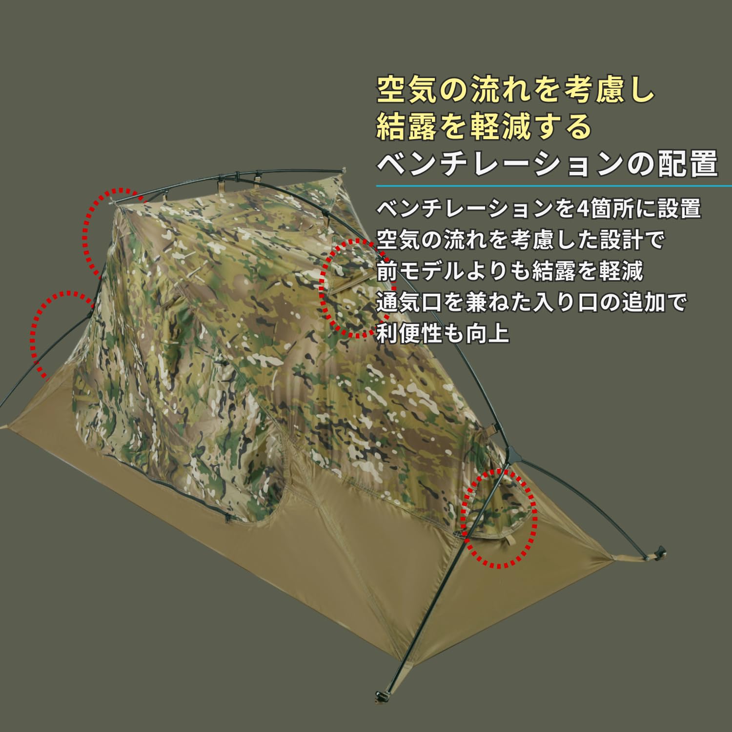Amazon.co.jp: LUCHS テント 一人用 キャンプ ツーリング マルチカム
