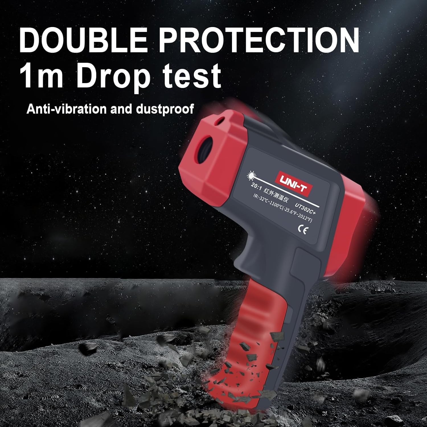 UNI-T Uni-Trend Industrial Thermometer UT301A+ UT302A+ UT303A+ UT301C+ UT302C+ UT303C+ UT301D+ UT302D+ UT303D+ Non-Contact Industry Thermometer Infrared Digital Thermometer(UT303D+)