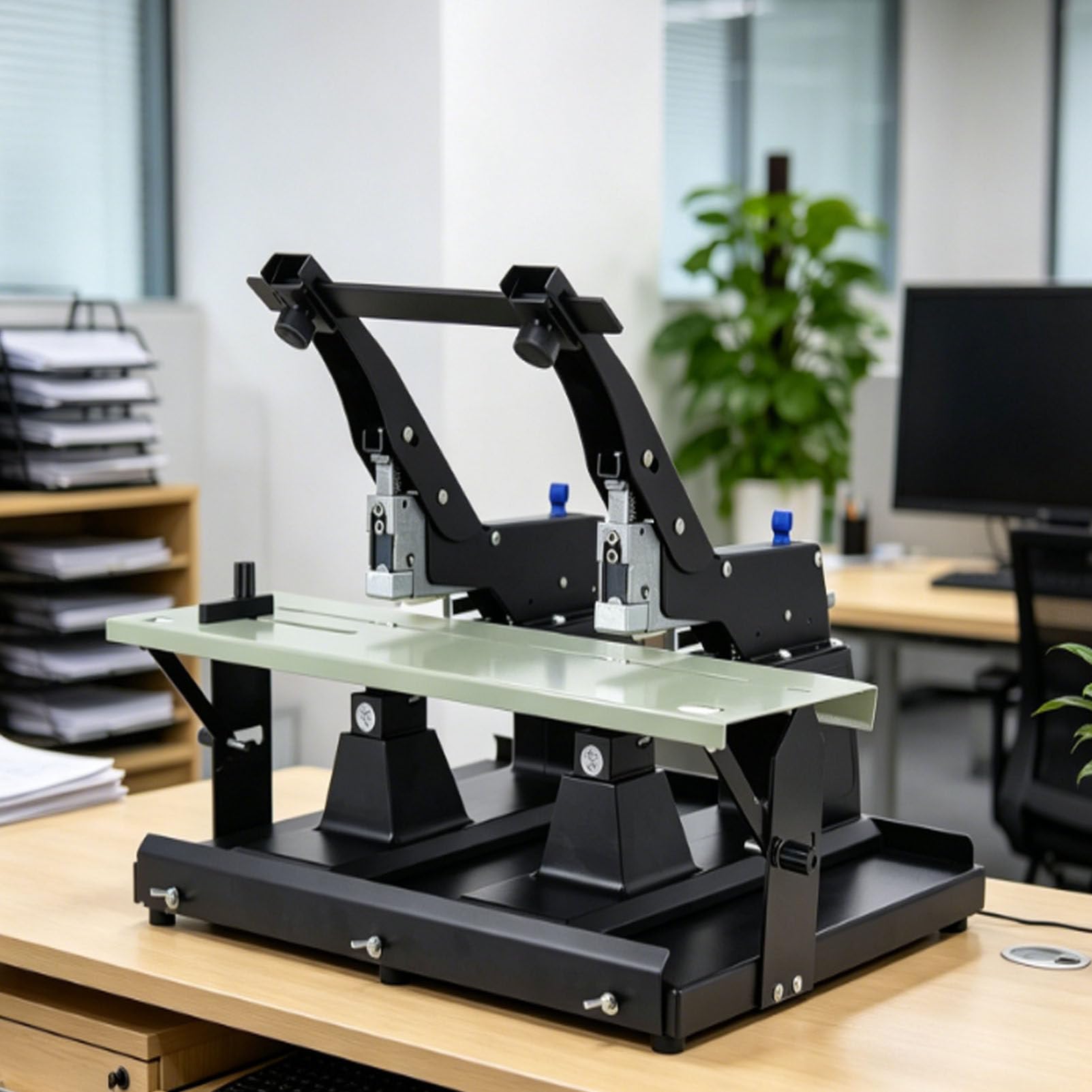 Cucitrice Manuale a Doppia Testa per Rilegazione di Libri, Macchina per Cucitura a Sella per Impieghi Gravosi, capacità di 60 Pagine, Piano di Lavoro Extra Largo per L'Ufficio E La Casa