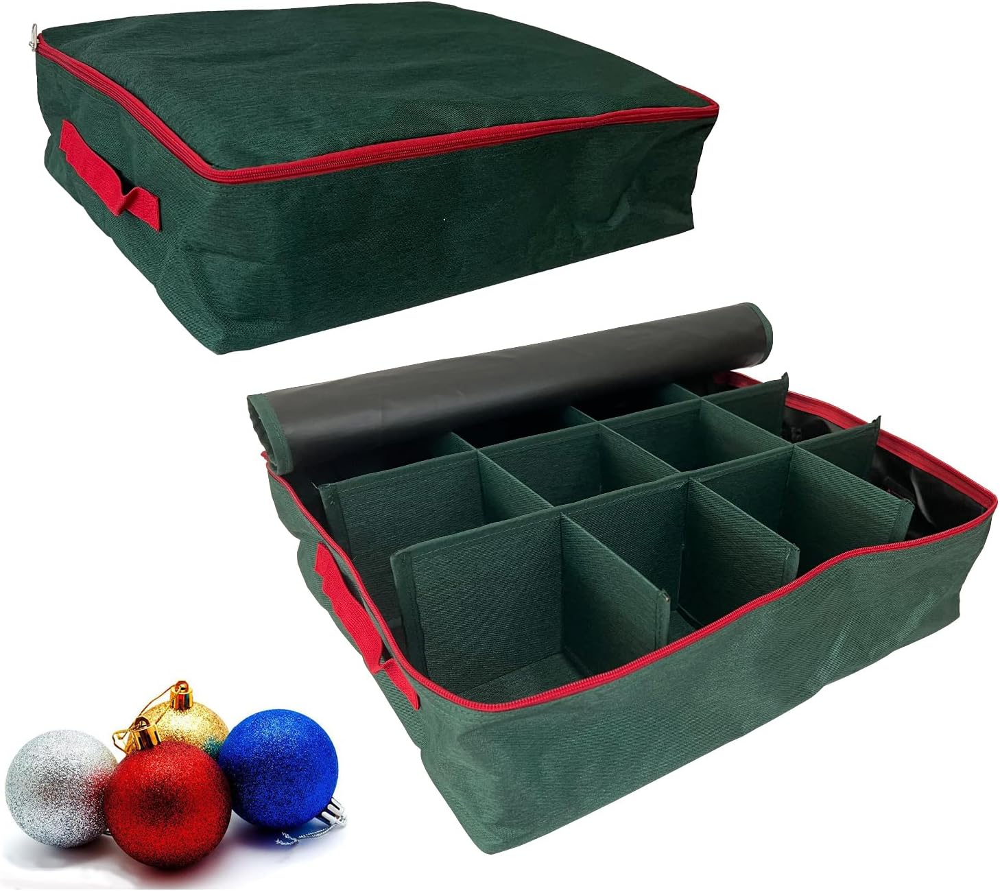 XXXLION Christmas Ornament Organizer Storage Box, Holiday