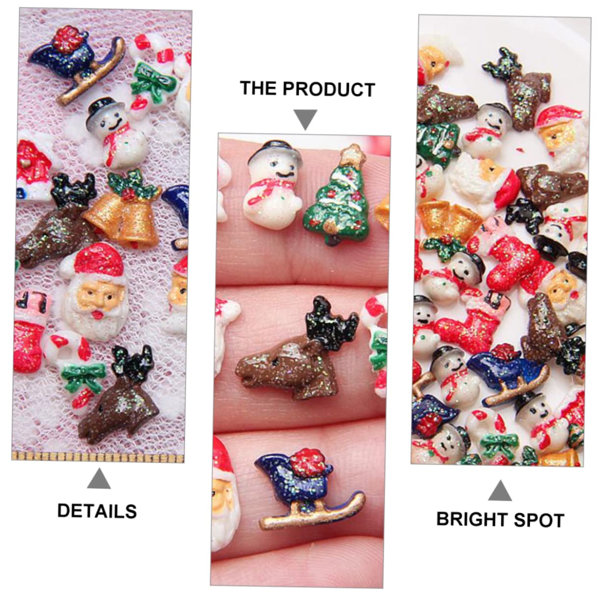 MAGICLULU 3 Set Di Ciondoli Per Manicure Decorazioni Per Unghie Materiali Versatili Per Unghie 50 Pezzi*3