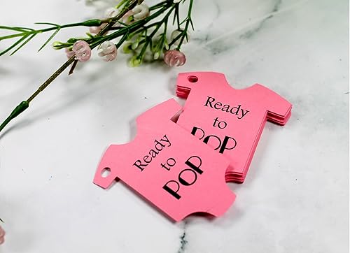 Miniatura 8 de Ready to Pop Baby Shower Tags One Piece Shape (Set of 15) (Blue)