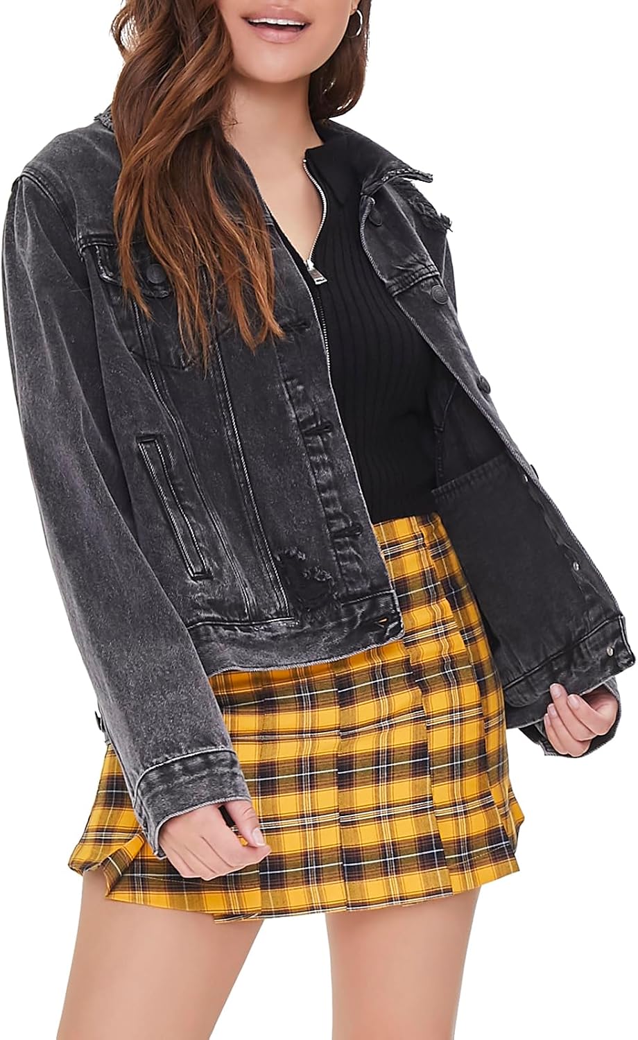 Forever 21 Women's Plaid Mini Skirt