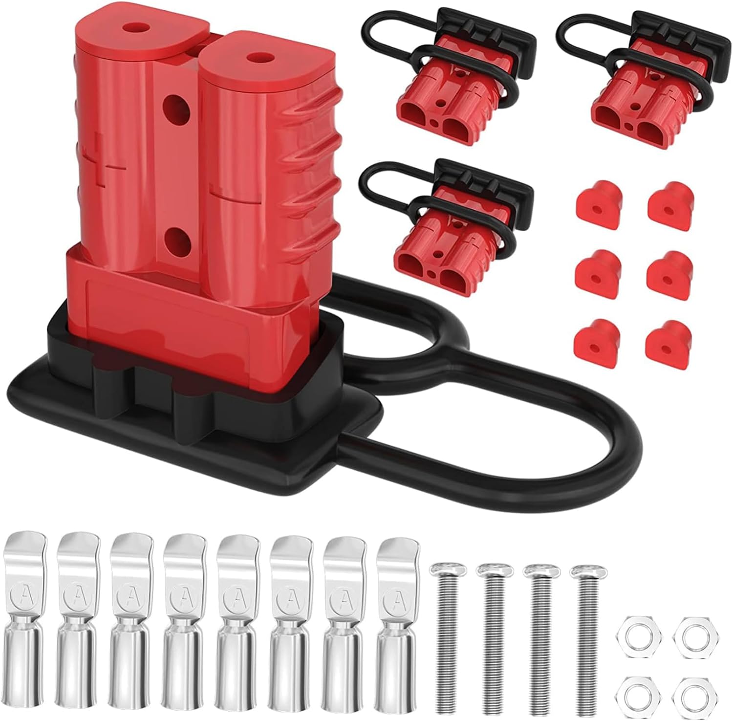 4pcs Battery Quick Connect Disconnect Plug for Forklift Trailer Winch Wire Harness Quick Connect