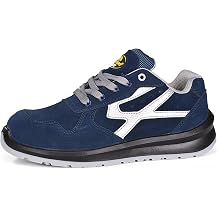 SAFETOE Safety Shoes for Men Composite Toe Work Shoes Lightweight Cow Leather Puncture Proof Slip On Work Boots Wide Fit
