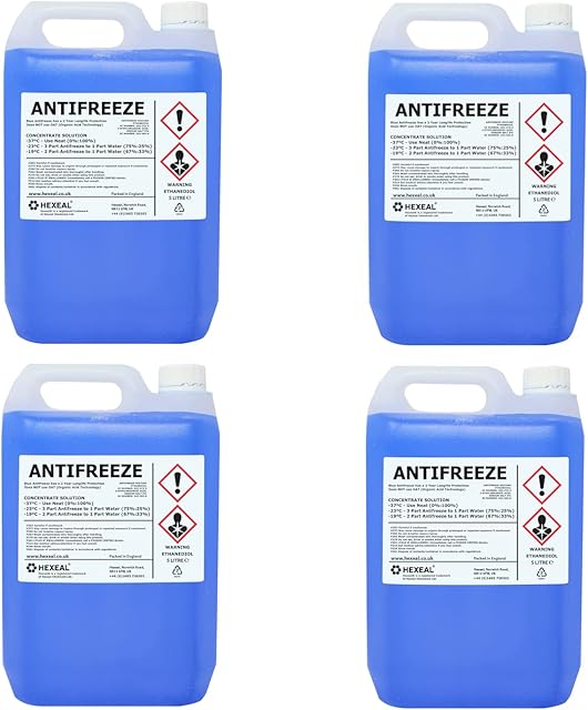 Hexeal Blue Antifreeze & Coolant / 20L / -37 Degree Celsius/High Concentrate/Longlife