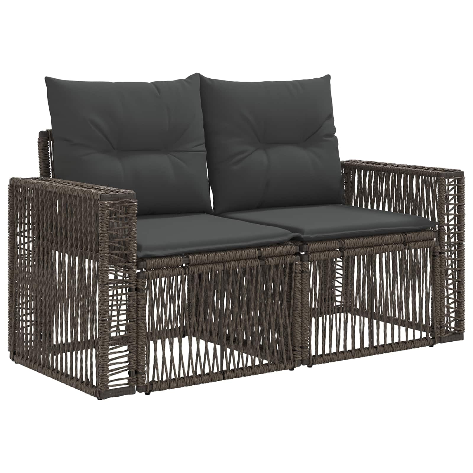 Set di divani da giardino in polyrattan, 9 posti, grigio | Salotto angolare modulare per esterni per terrazza e giardino, con comode imbottiture e robusto telaio in acciaio.