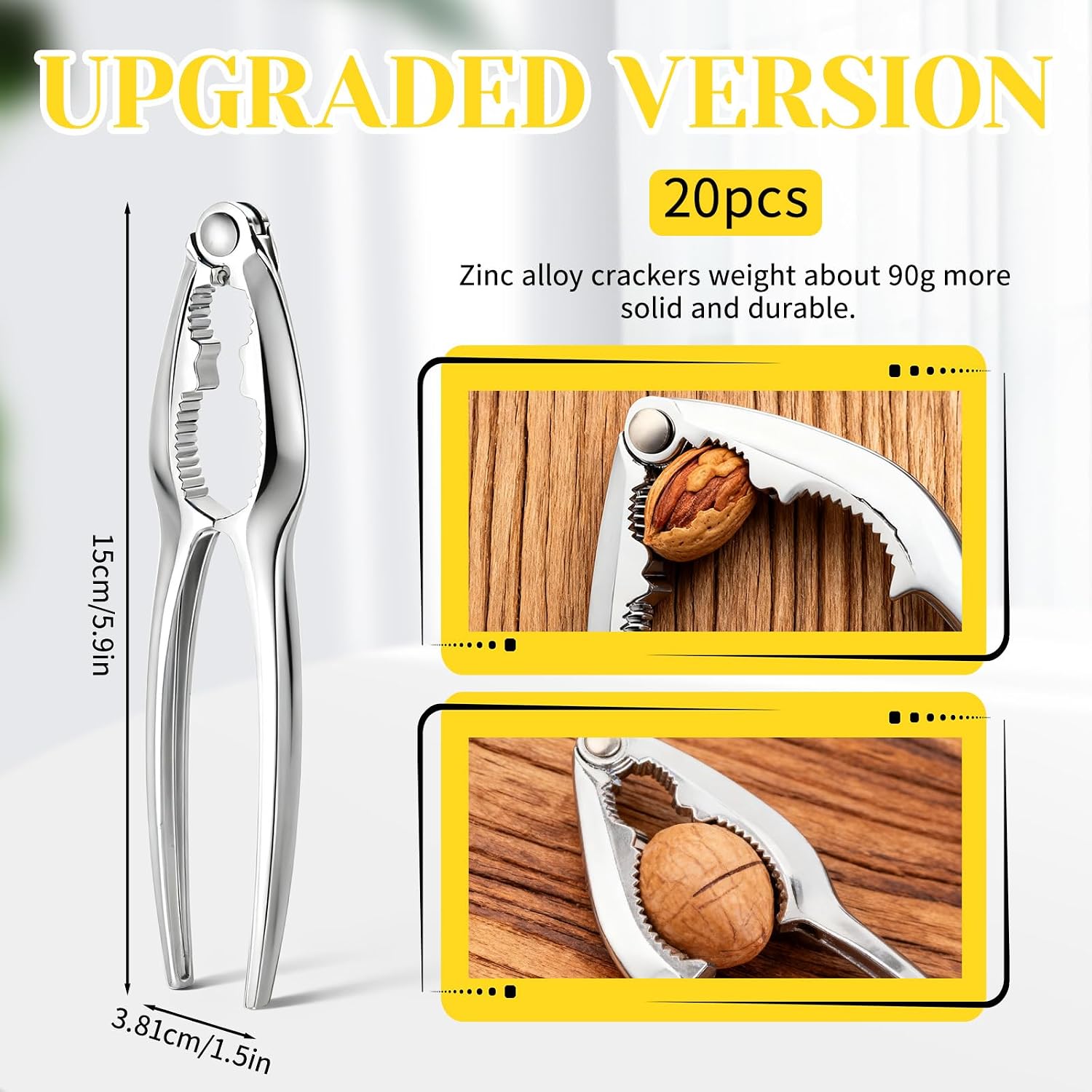 SHENLIU 20 Pack Nut Crackers Tool, Crab Crackers and Tools Heavy Duty Crab Leg Claw Crumbled Opener Tool for Nuts Shellfish Seafood Home Restaurant Kitchen Crumbled Tools